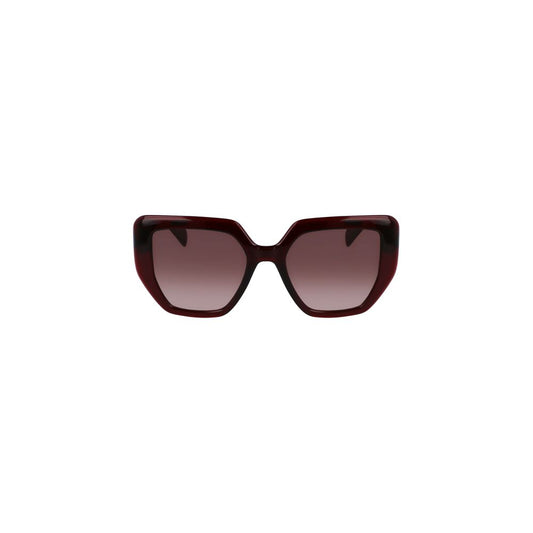 Liu Jo Red Bio-Injected Women’s Square Sunglasses with Smoked Gradient Lenses