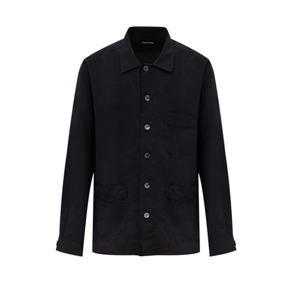 Tom Ford Black Lyocell Shirt with Maxi Pockets