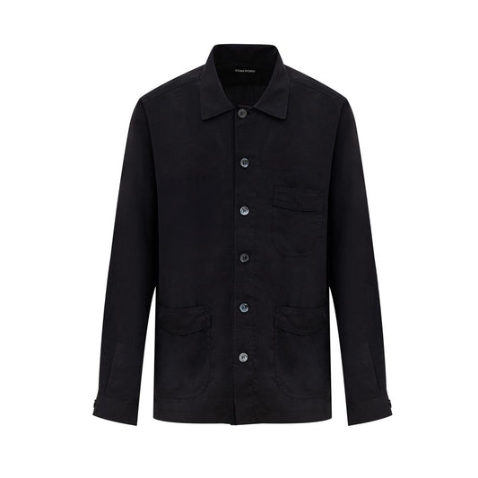 Tom Ford Black Lyocell Shirt with Maxi Pockets