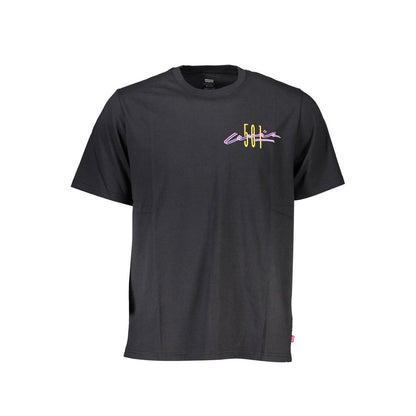 Levi's Black Cotton Men T-Shirt