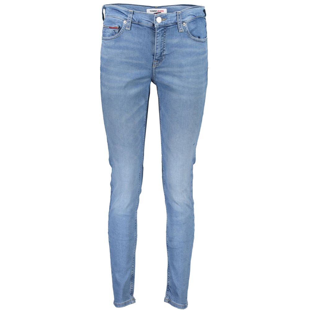 Tommy Hilfiger Light Blue Cotton Jeans - Nora Mid Rise Skinny