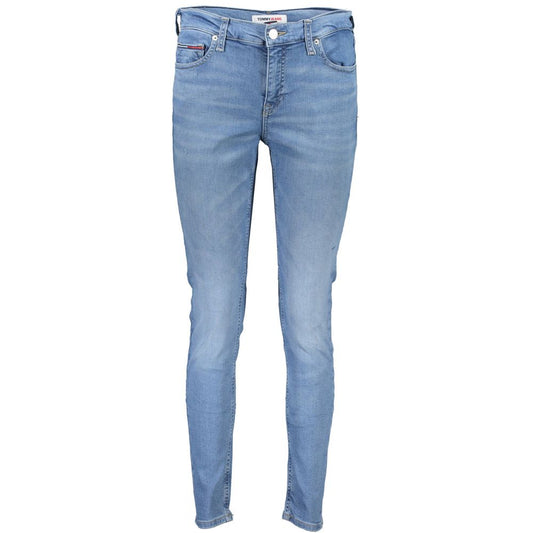 Tommy Hilfiger Light Blue Cotton Jeans - Nora Mid Rise Skinny