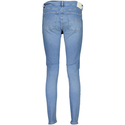 Tommy Hilfiger Light Blue Cotton Jeans - Nora Mid Rise Skinny