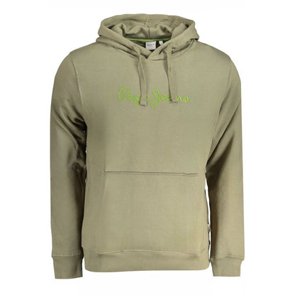 Pepe Jeans Green Cotton Hoodie - Sustainable Style Essentials