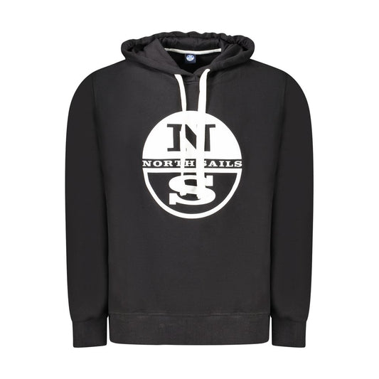 North Sails Men's Black Cotton Hoodie