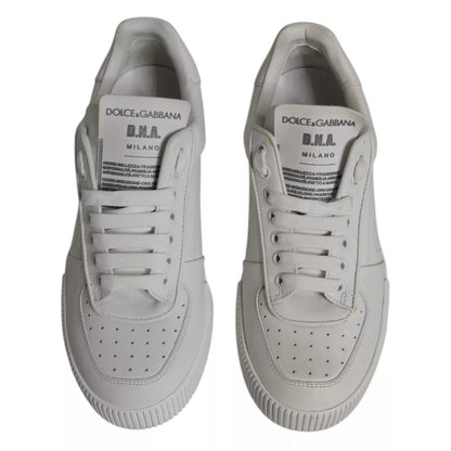 Dolce & Gabbana White Miami Leather Low Top Sneakers