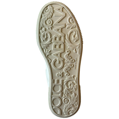 Dolce & Gabbana White Miami Leather Low Top Sneakers