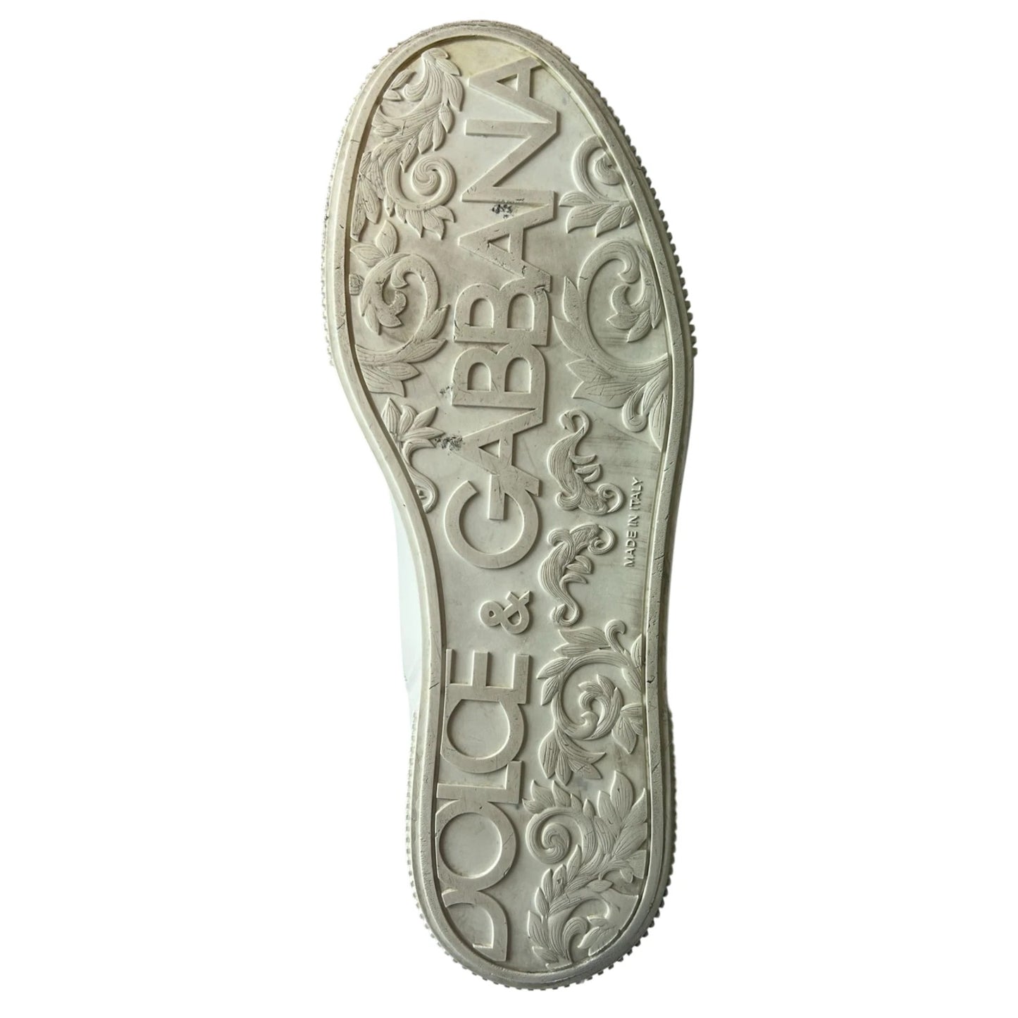 Dolce & Gabbana White Miami Leather Low Top Sneakers