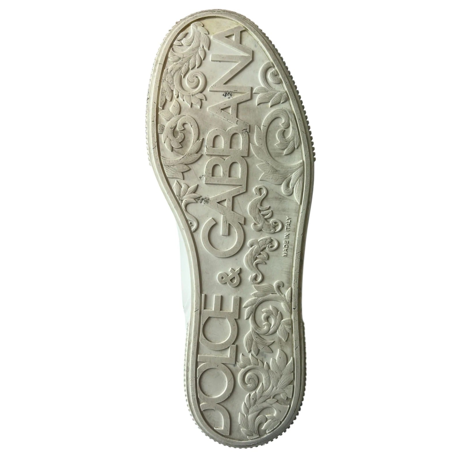 Dolce & Gabbana White Miami Leather Low Top Sneakers