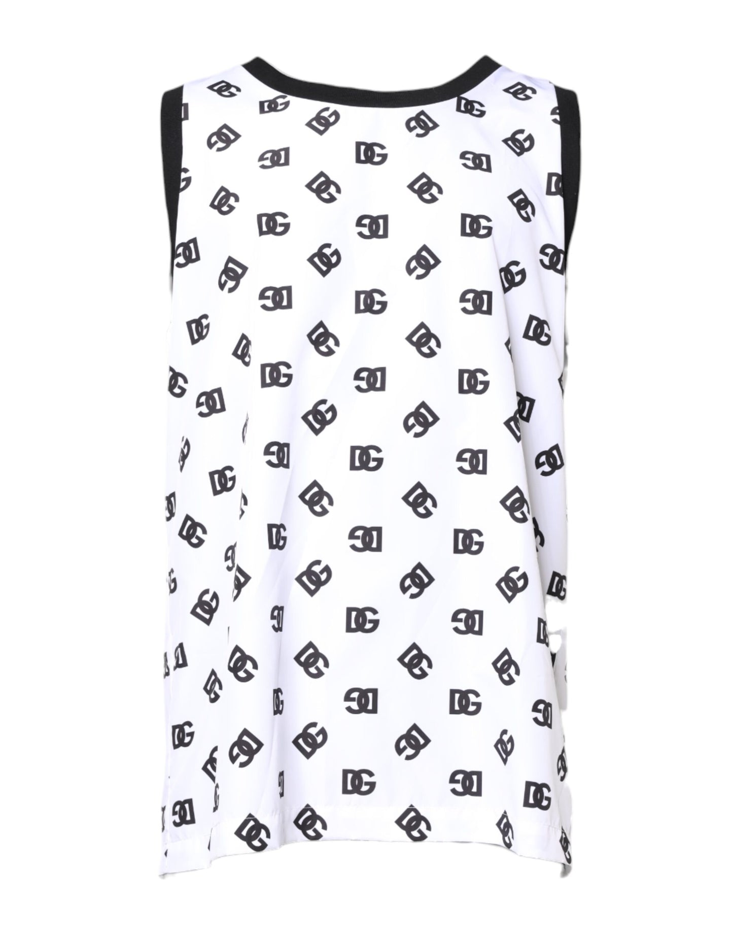 Dolce & Gabbana DG Logo White Polyester Sleeveless T-shirt