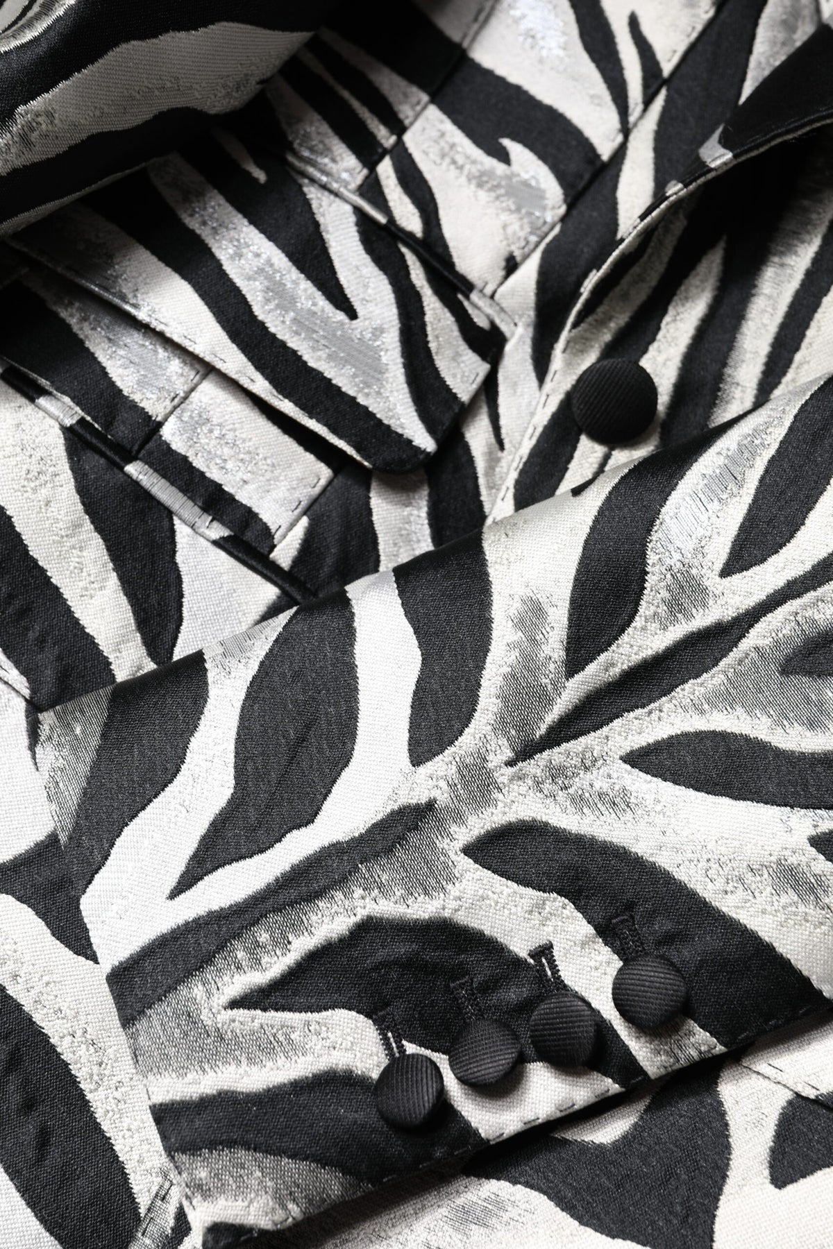 Dolce & Gabbana Black & White Women's Zebra Print Blazer Jacket