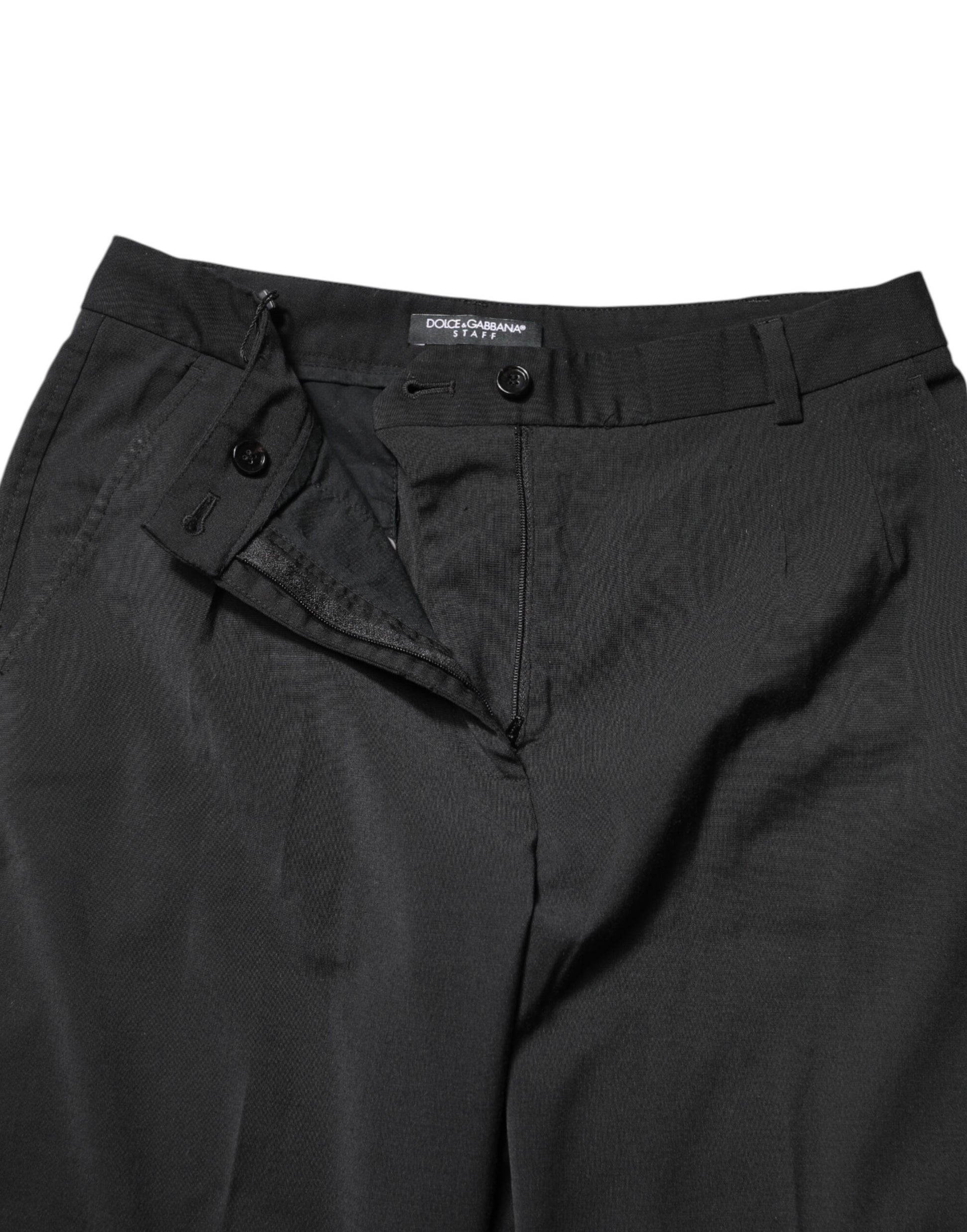 Dolce & Gabbana Black High Waist Slim Fit Pants