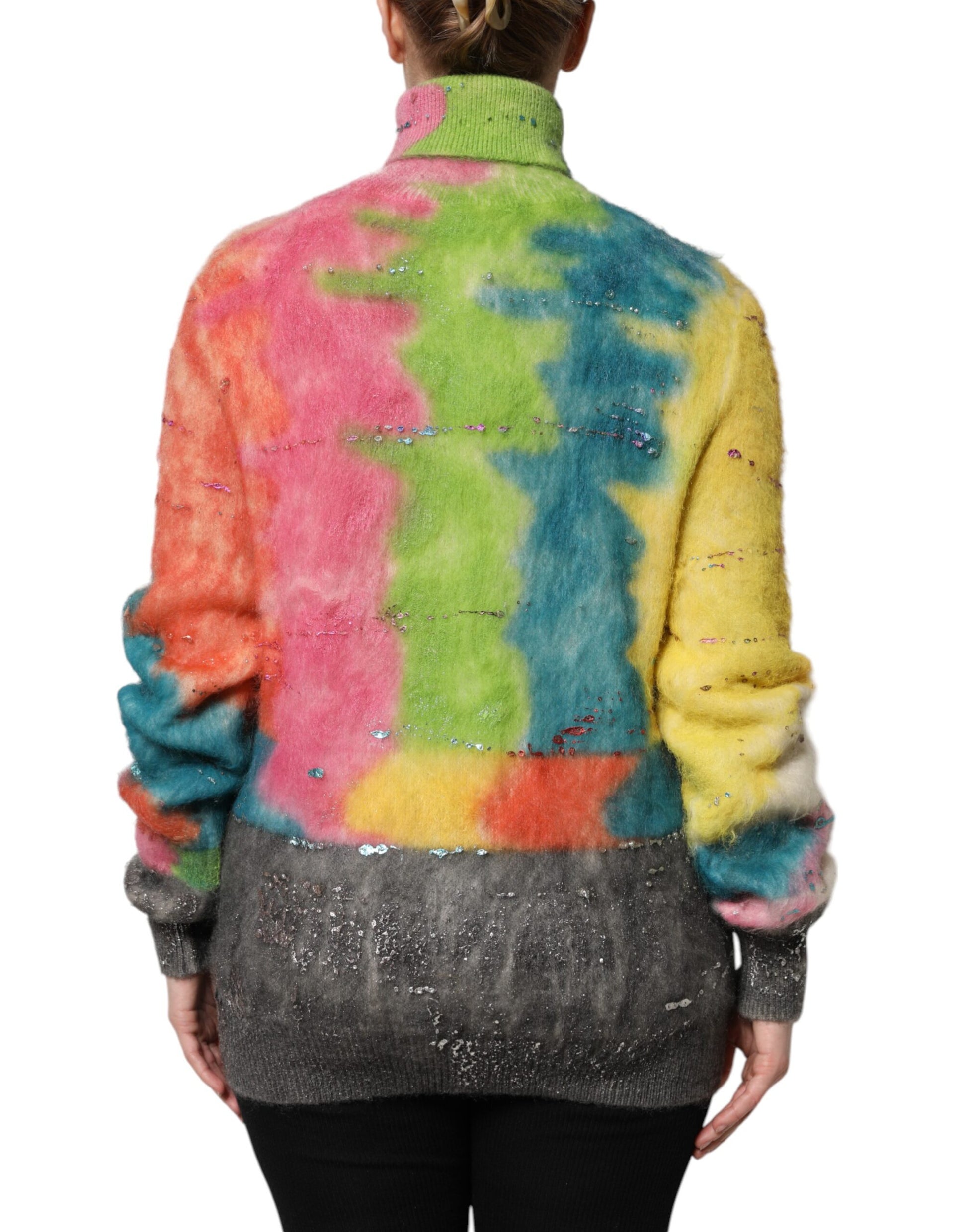 Dolce & Gabbana Multicolour Mohair Turtleneck Jumper