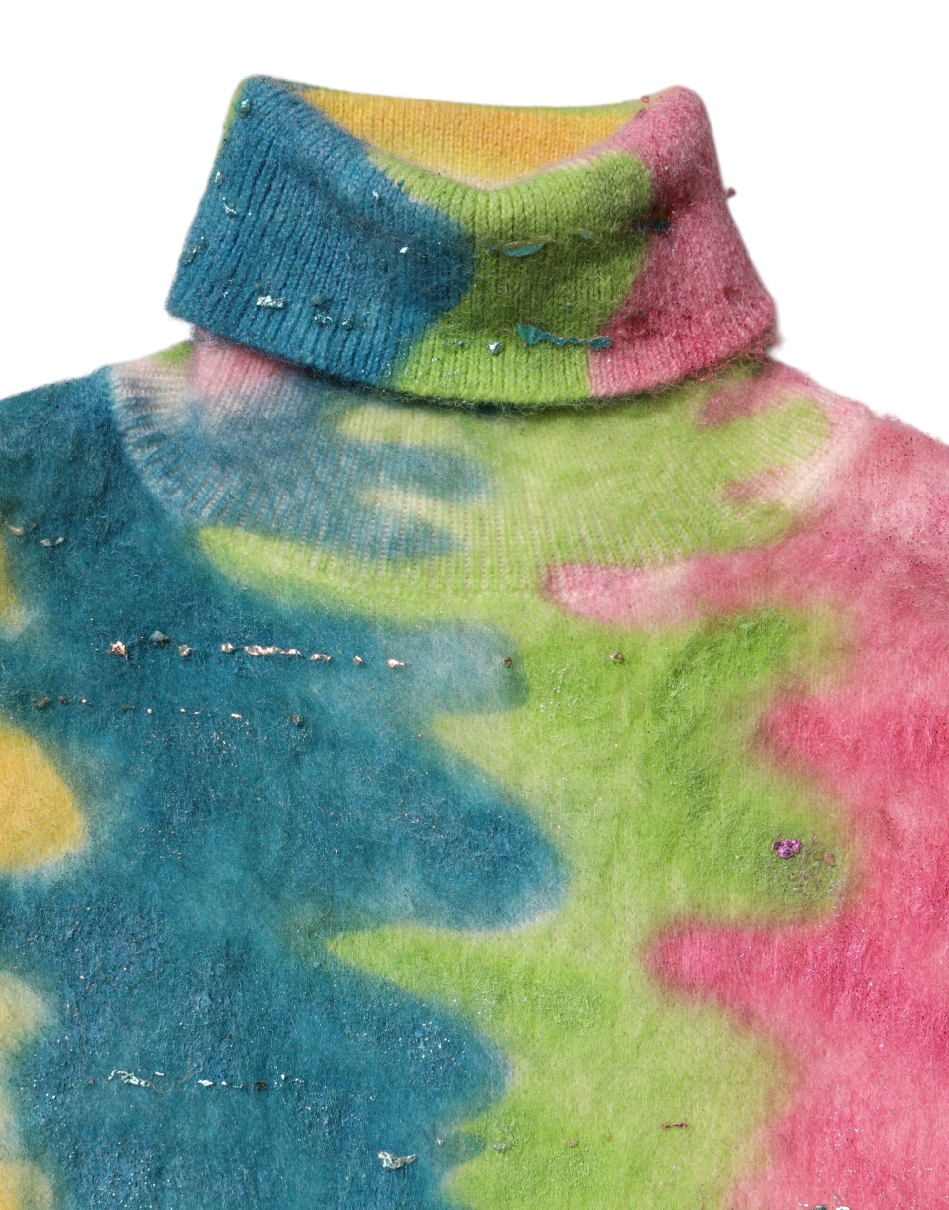 Dolce & Gabbana Multicolour Mohair Turtleneck Jumper