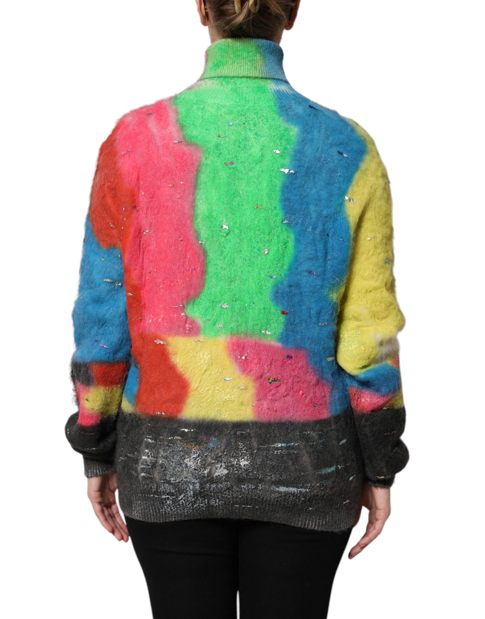 Dolce & Gabbana Multicolour Mohair Turtleneck Jumper