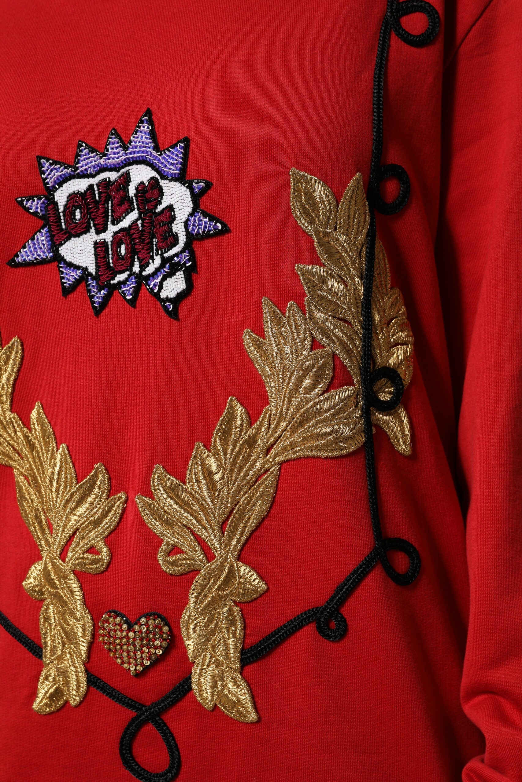 Dolce & Gabbana Red Cotton Queen #DG Millenials Jumper