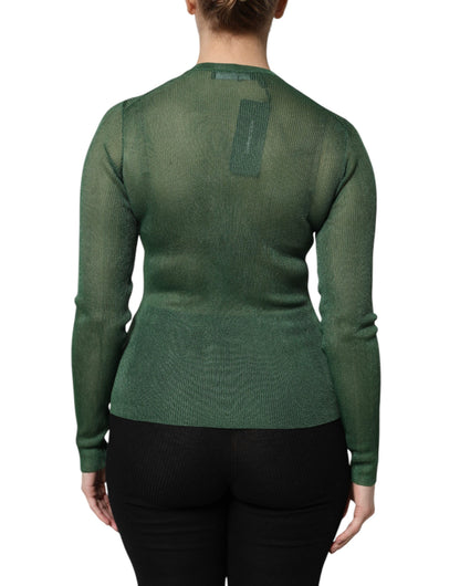 Dolce & Gabbana Green Button-Up Cardigan