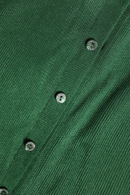 Dolce & Gabbana Green Button-Up Cardigan