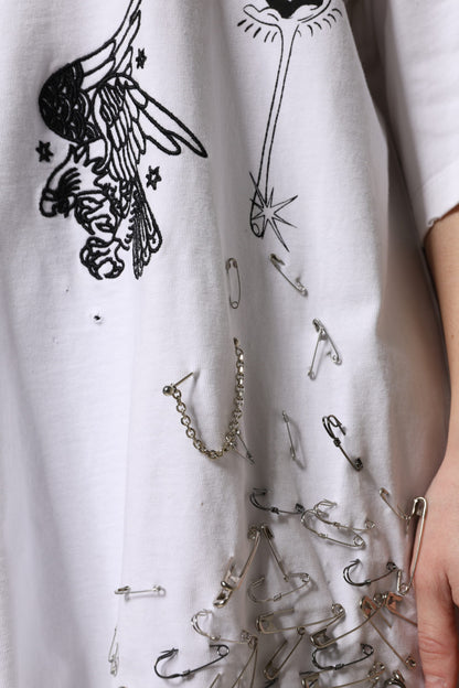 Dolce & Gabbana White Cotton DG BLESSED Graphic Printed T-Shirt