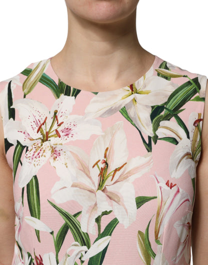 Dolce & Gabbana Multicolour Floral Print Round Neck Tank Top