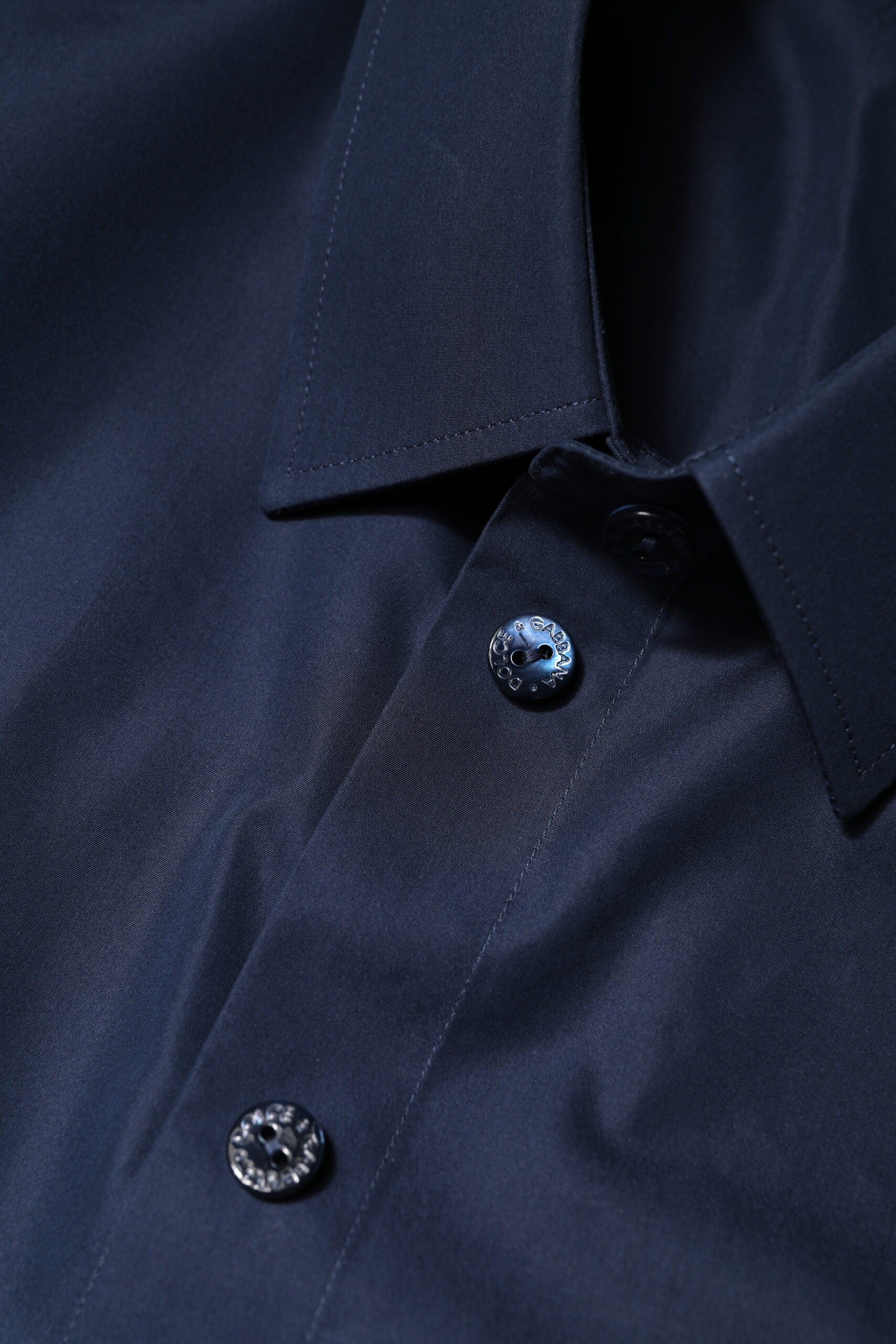 Dolce & Gabbana Blue Cotton Short Sleeves Button Down Polo Top