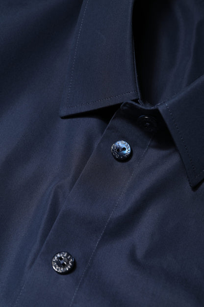 Dolce & Gabbana Blue Cotton Short Sleeves Button Down Polo Top
