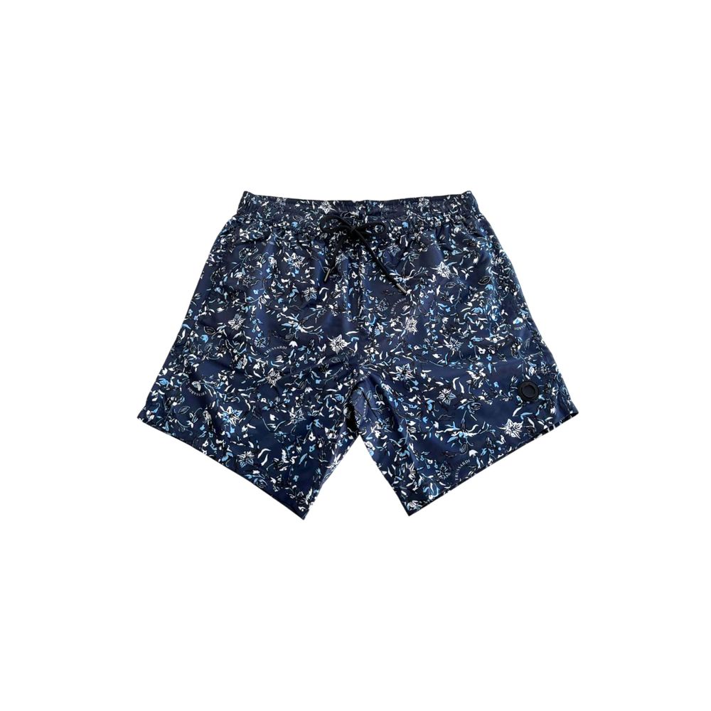 Trussardi Beachwear Blue Swimwear - Floral Print