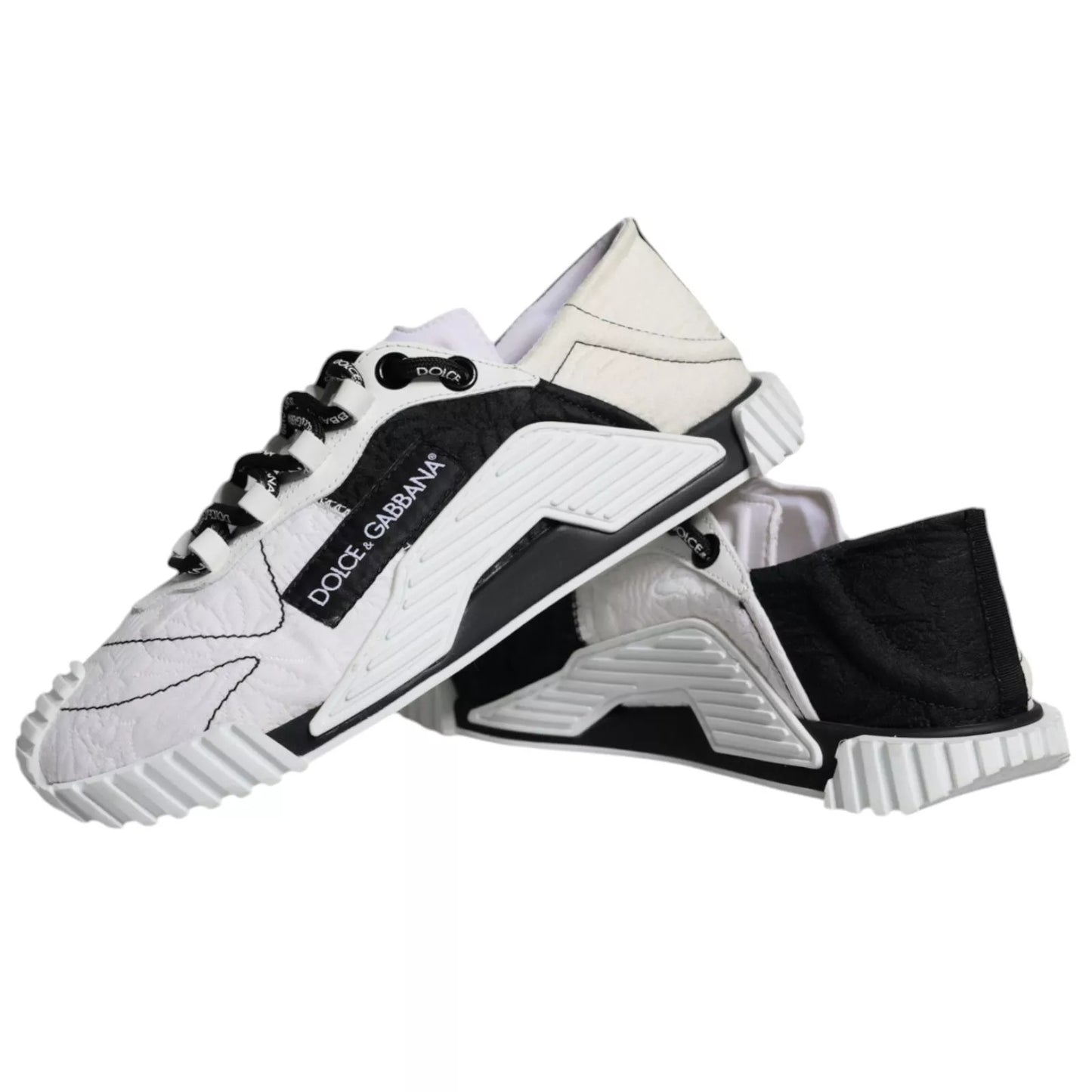 Dolce & Gabbana Black & White Low Top NS1 Sneakers