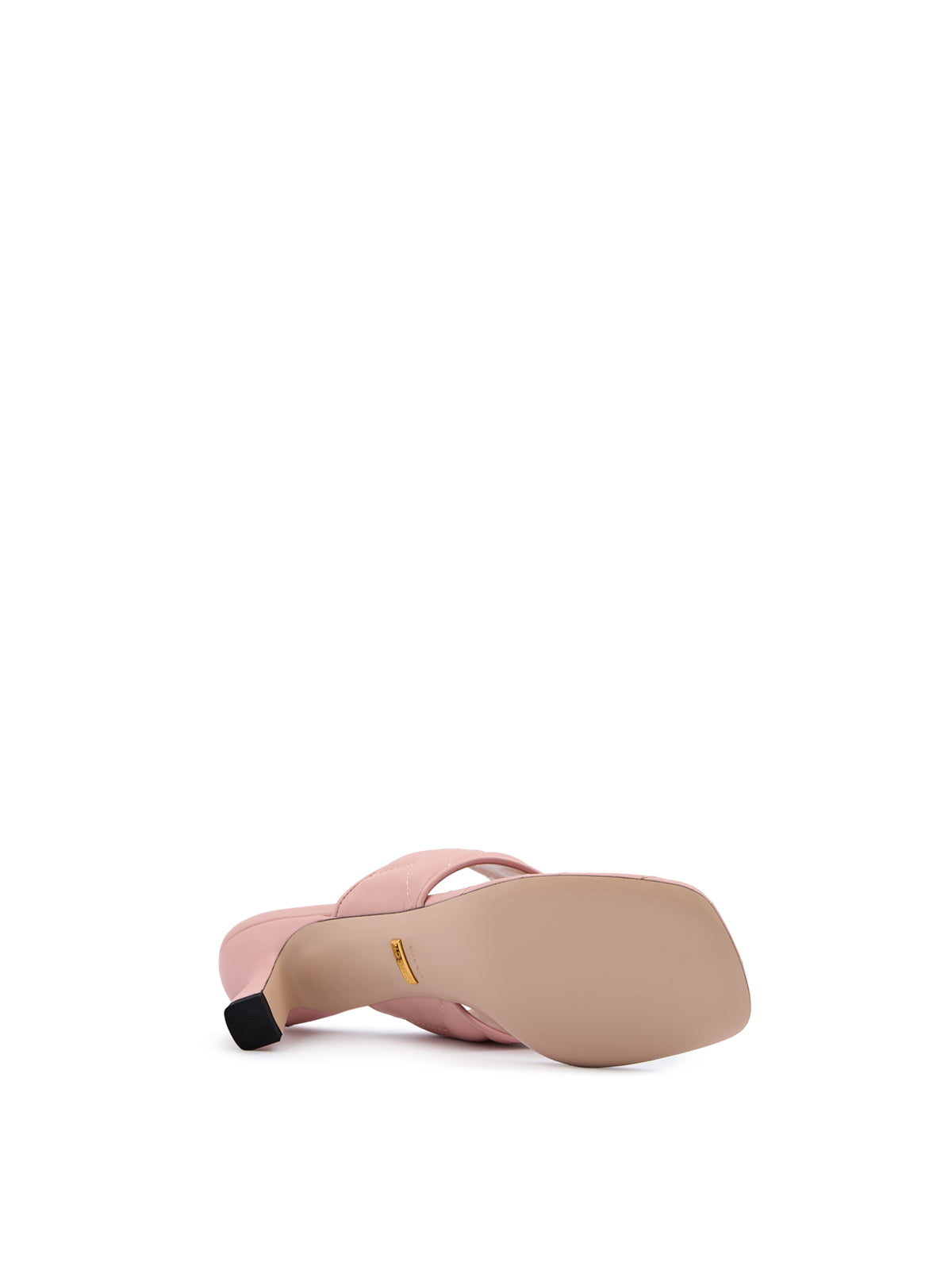 Gucci Pink Nappa Leather Thong Sandal Heels