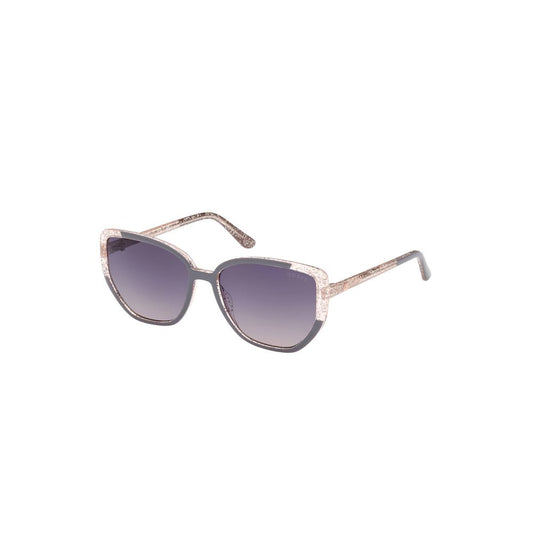 Guess Jeans Gray Injected Square Sunglasses with Grey Lenses