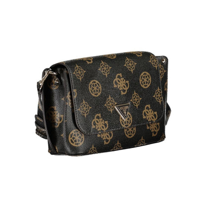 Guess Jeans Brown Meridian Handbag – Faux Leather, Chic Design