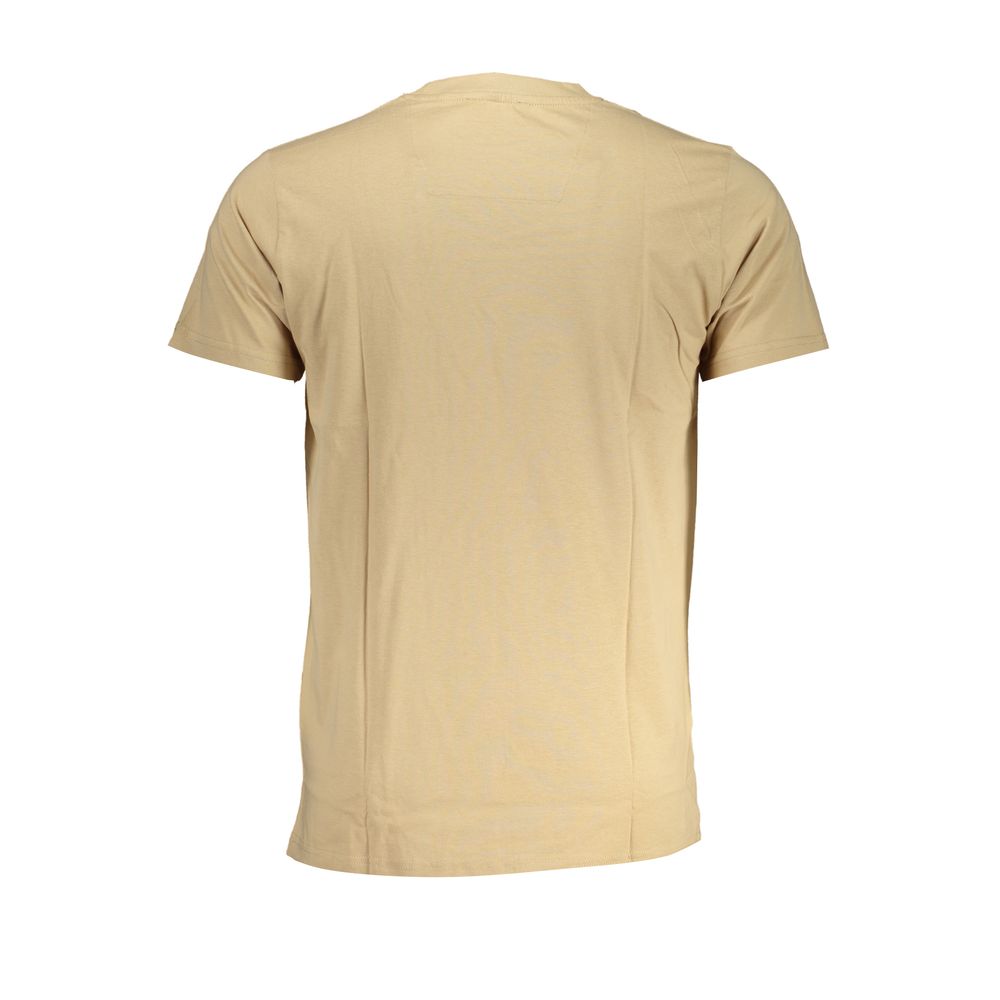 Cavalli Class Bold Beige Cotton T-Shirt