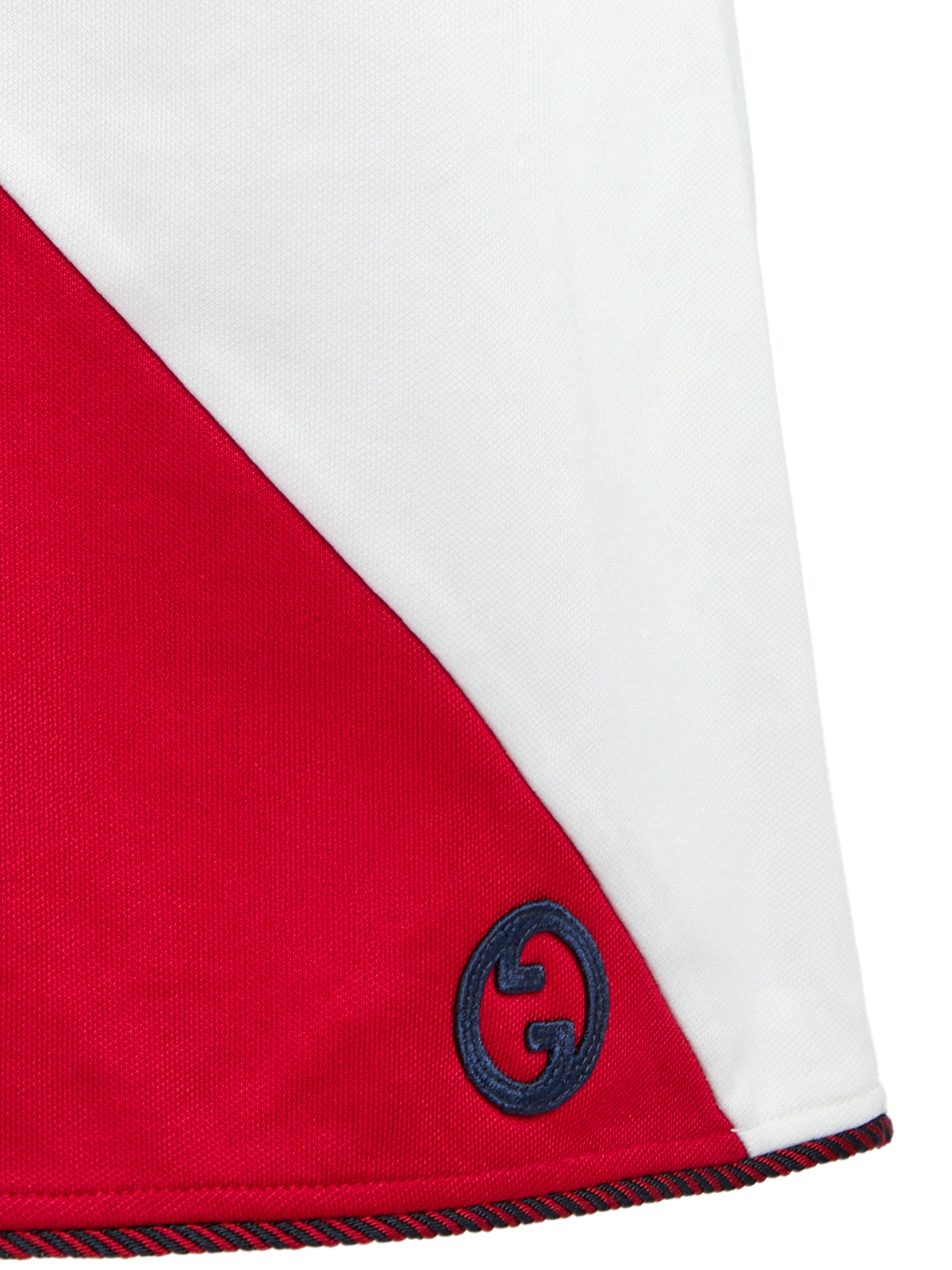 Gucci White, Red & Blue Cotton Interlocking G Mini Dress