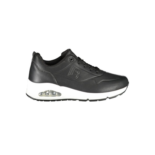 Laura Biagiotti Black Women Sneaker with Lace-Up Design