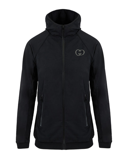 Gucci Black Hooded Track Jacket for Women