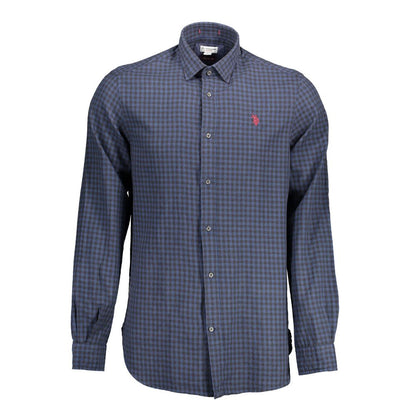 U.S. POLO ASSN. Blue Cotton Men Shirt - Timeless Elegance Meets Comfort