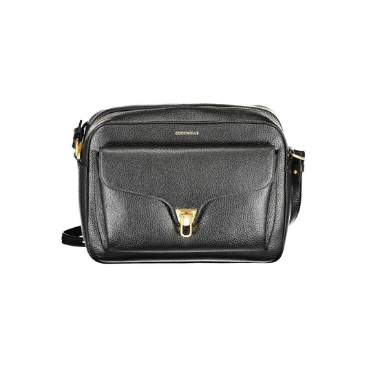 Coccinelle Black Leather Women Handbag - Timeless Elegance Redefined