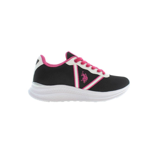 U.S. POLO ASSN. Black Lace-Up Women Sneakers