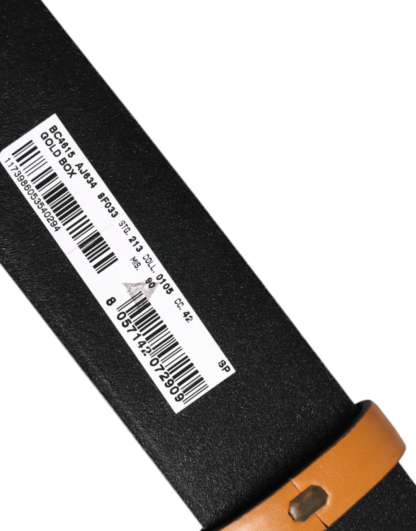 Dolce & Gabbana Brown Leather DG Logo Embossed Belt