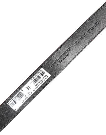 Dolce & Gabbana Red Leather Metal Buckle Belt