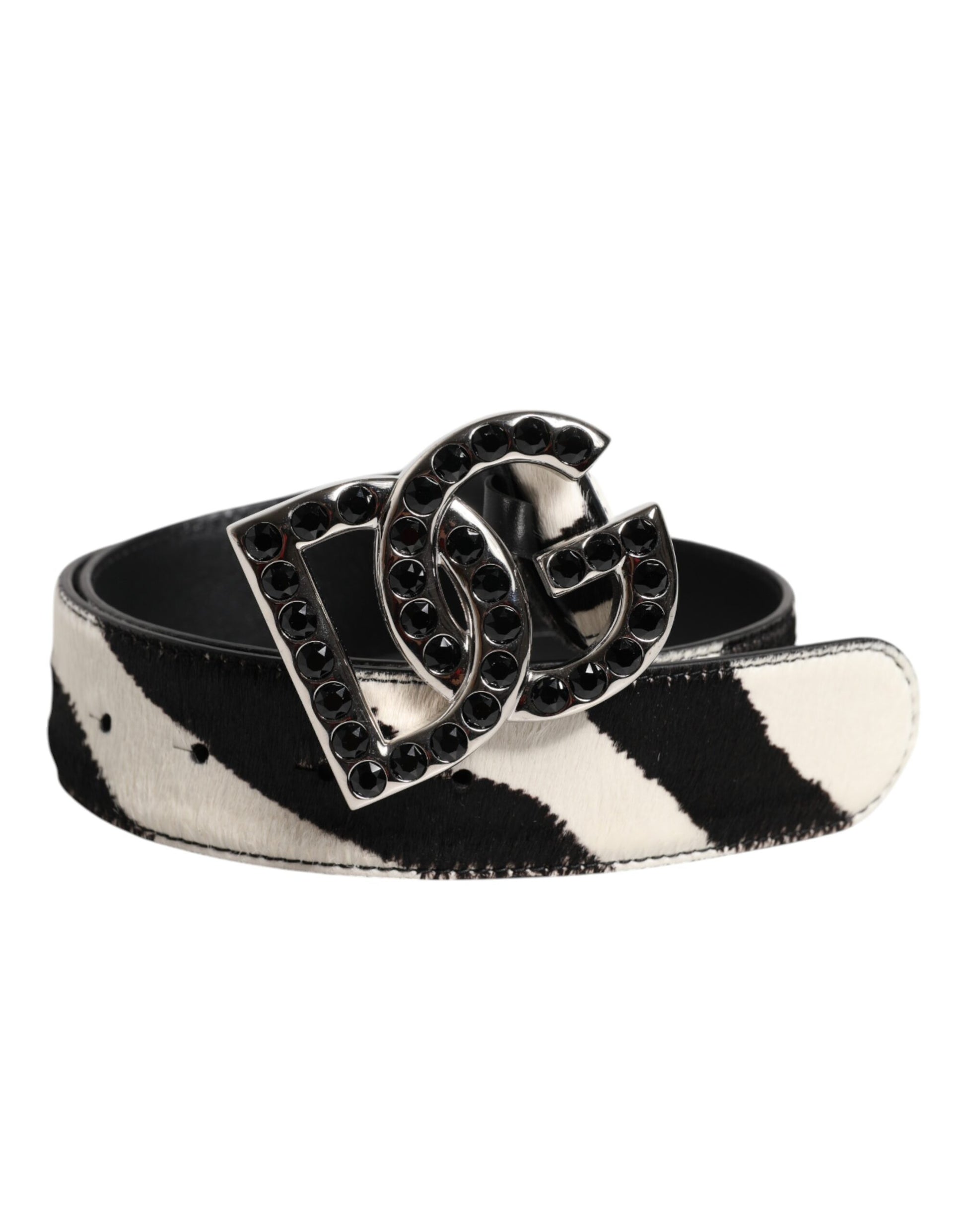 Dolce & Gabbana Zebra Print Leather Buckle Belt