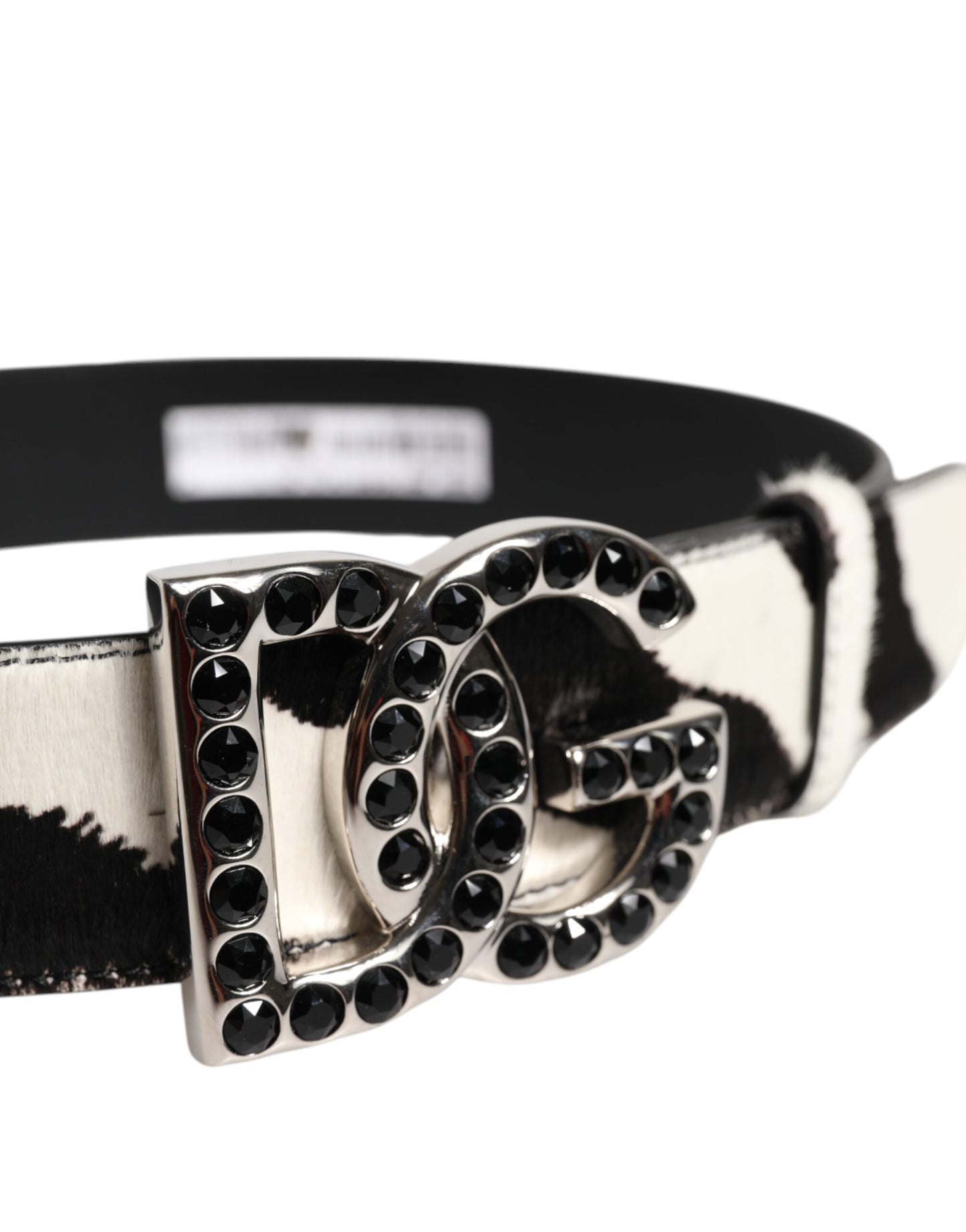 Dolce & Gabbana Zebra Print Leather Buckle Belt