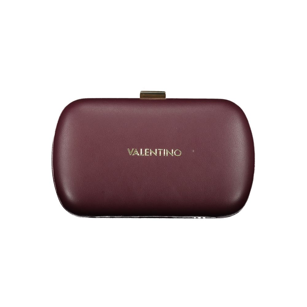 Mario Valentino Red Smooth Leather Handbag with Chain Strap