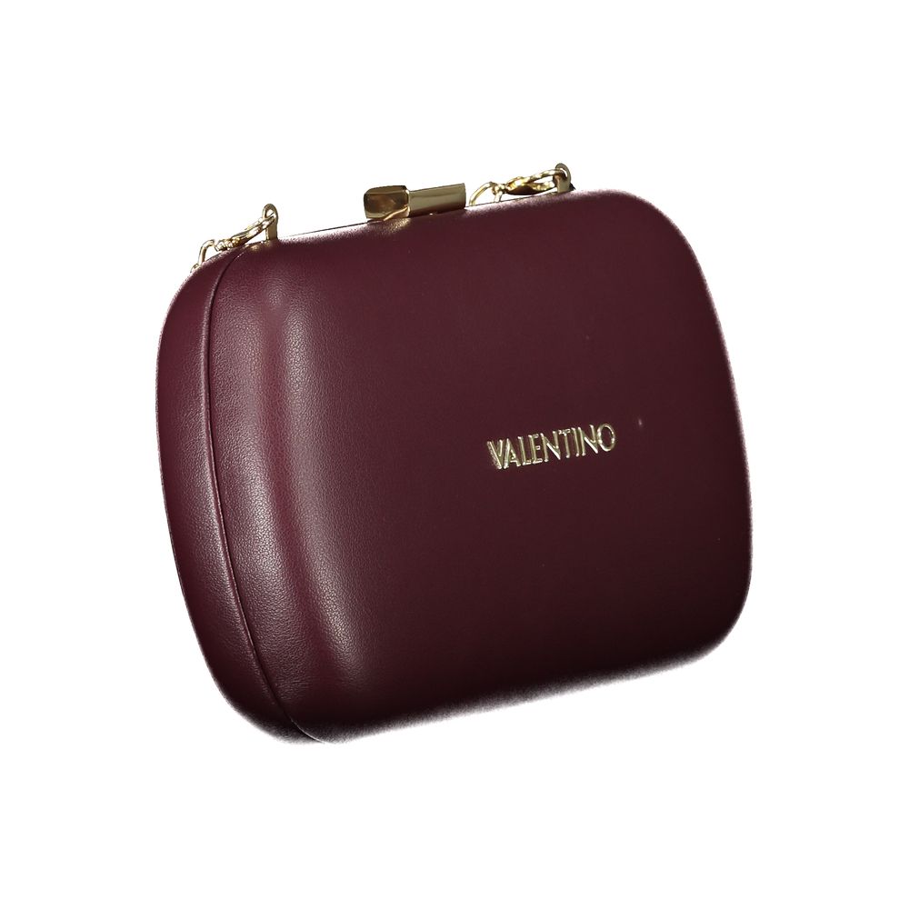 Mario Valentino Red Smooth Leather Handbag with Chain Strap