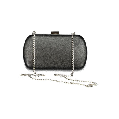 Mario Valentino Black Polyethylene Women Handbag with Chain Strap
