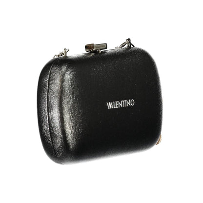 Mario Valentino Black Polyethylene Women Handbag with Chain Strap