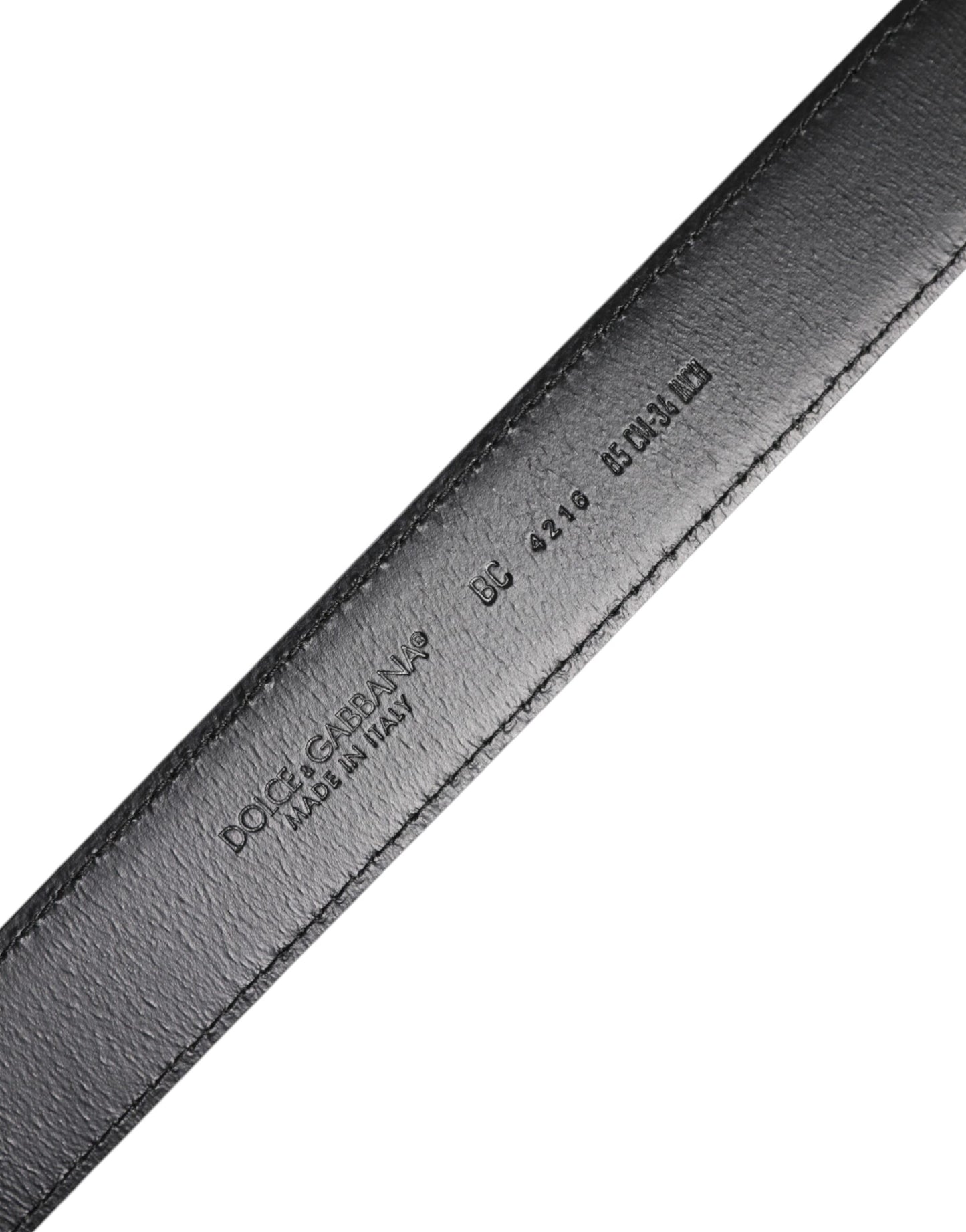 Dolce & Gabbana Brown Classic Calf Leather Belt with Silver Buckle