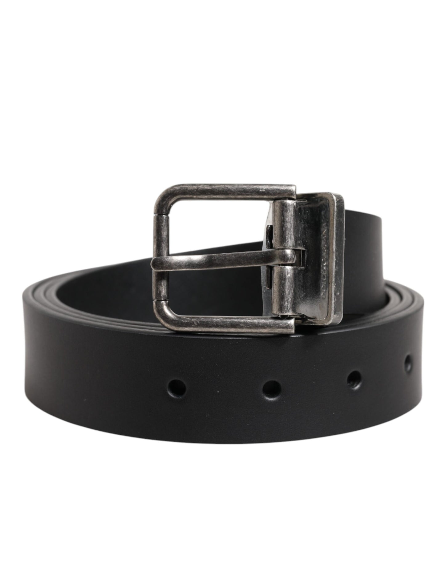 Dolce & Gabbana Black Classic Leather Buckle Belt