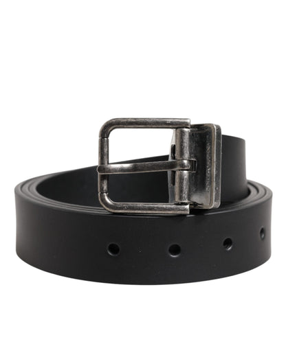 Dolce & Gabbana Black Classic Leather Buckle Belt