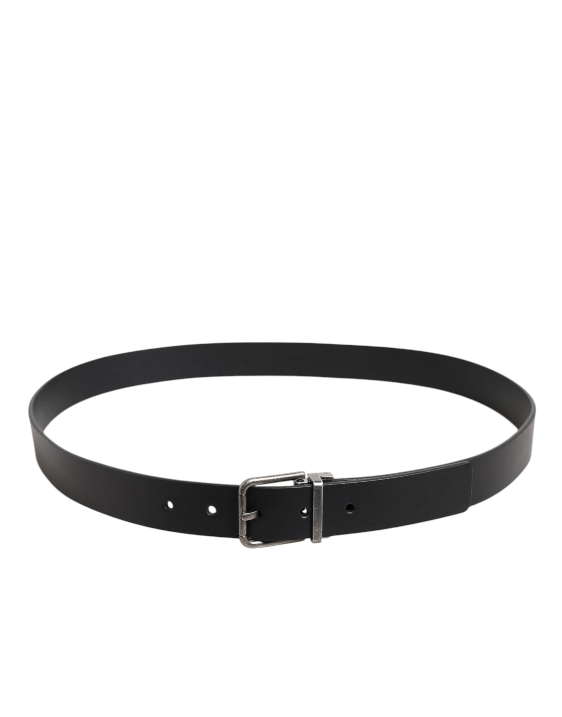 Dolce & Gabbana Black Classic Leather Buckle Belt